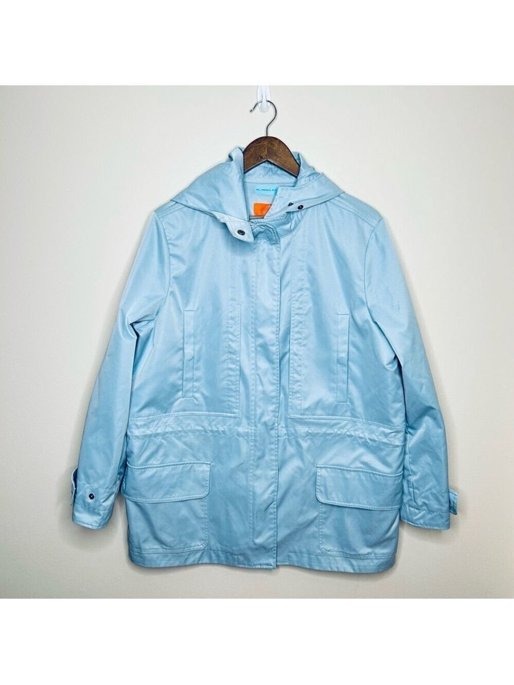 Joe Fresh Powder Blue Hooded Rain Coat Large
